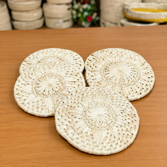Round shaped Coasters Set with stand